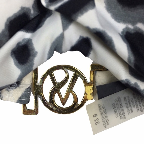 VICTORIA’S SECRET Bikini Top Halter Tie Neck Animal Print Leopard Cheetah 32B - Picture 5 of 15